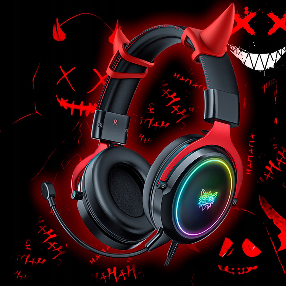 ONIKUMA X10 DEVIL SŁUCHAWKI GAMINGOWE Z MIKROFONEM PRZEWODOWE NAUSZNE DO PC Kod producenta ON-X10/BK