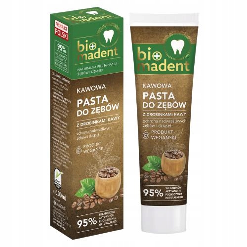 

Bio Madent Kawowa pasta do zębów z drobinkami kawy