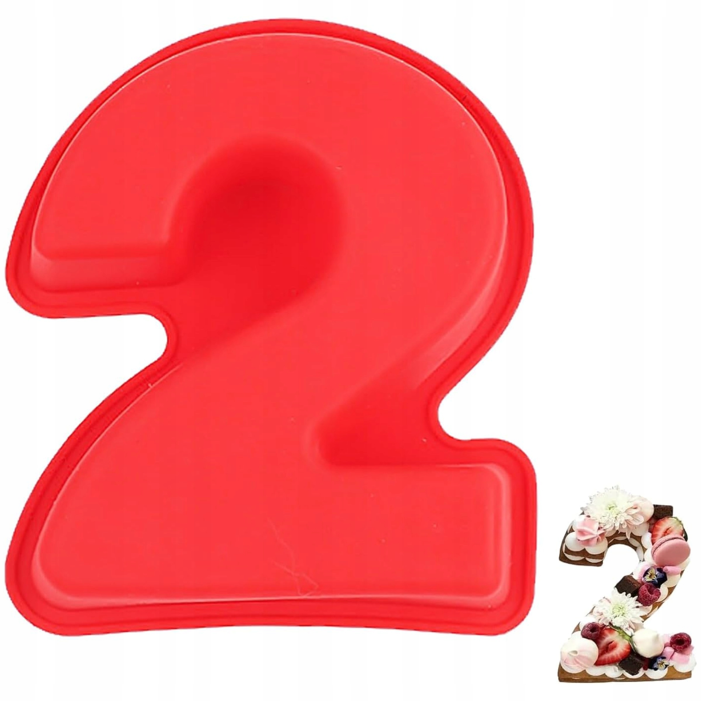 Levně Silikonová Forma „2“ Je Ideální Pro Narozeninové Dorty K Výročí