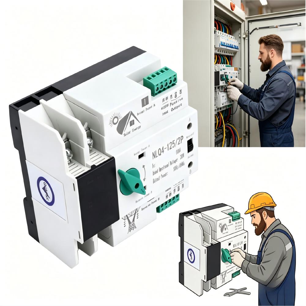 Automatický Vypínač Napájení NLQ4-125/2P 100A 230V
