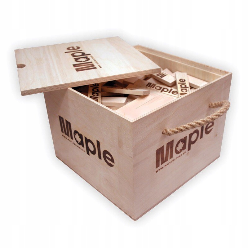 

Drewniane Klocki Maple Edukacyjne Skrzynia 200 Szt