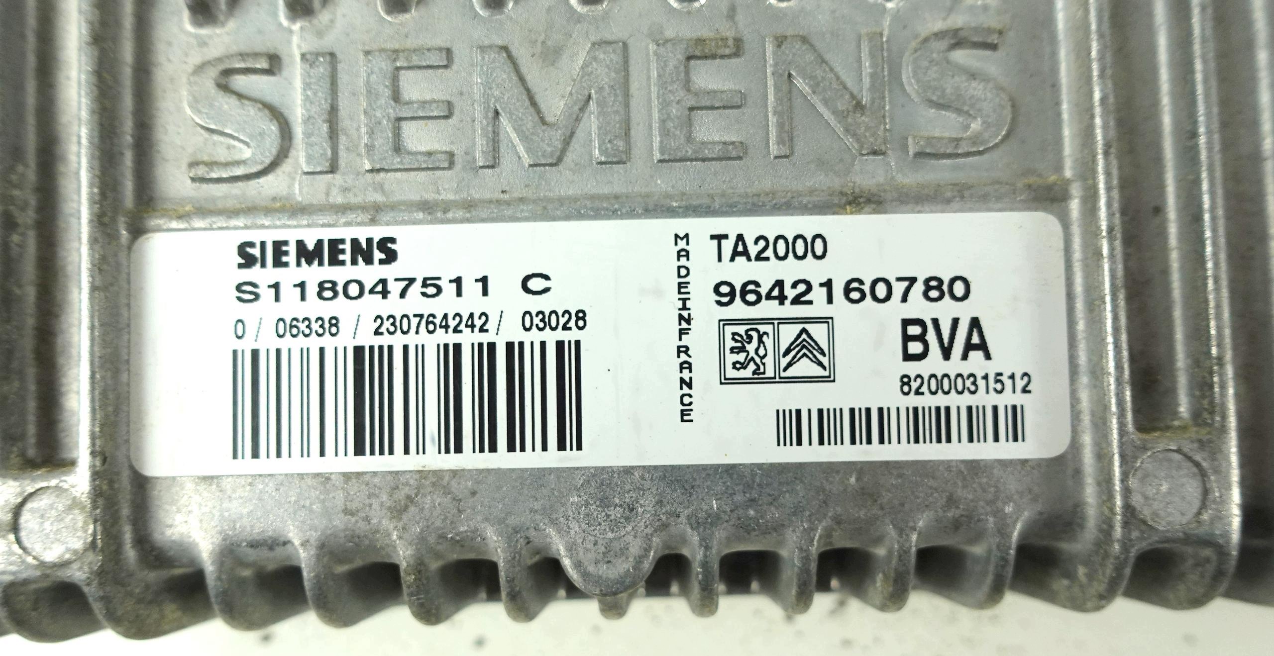 ordinateur boîte de vitesses engrenage unité de commande électronique uce CITROEN C3 et 1 9642160780 S118047511C