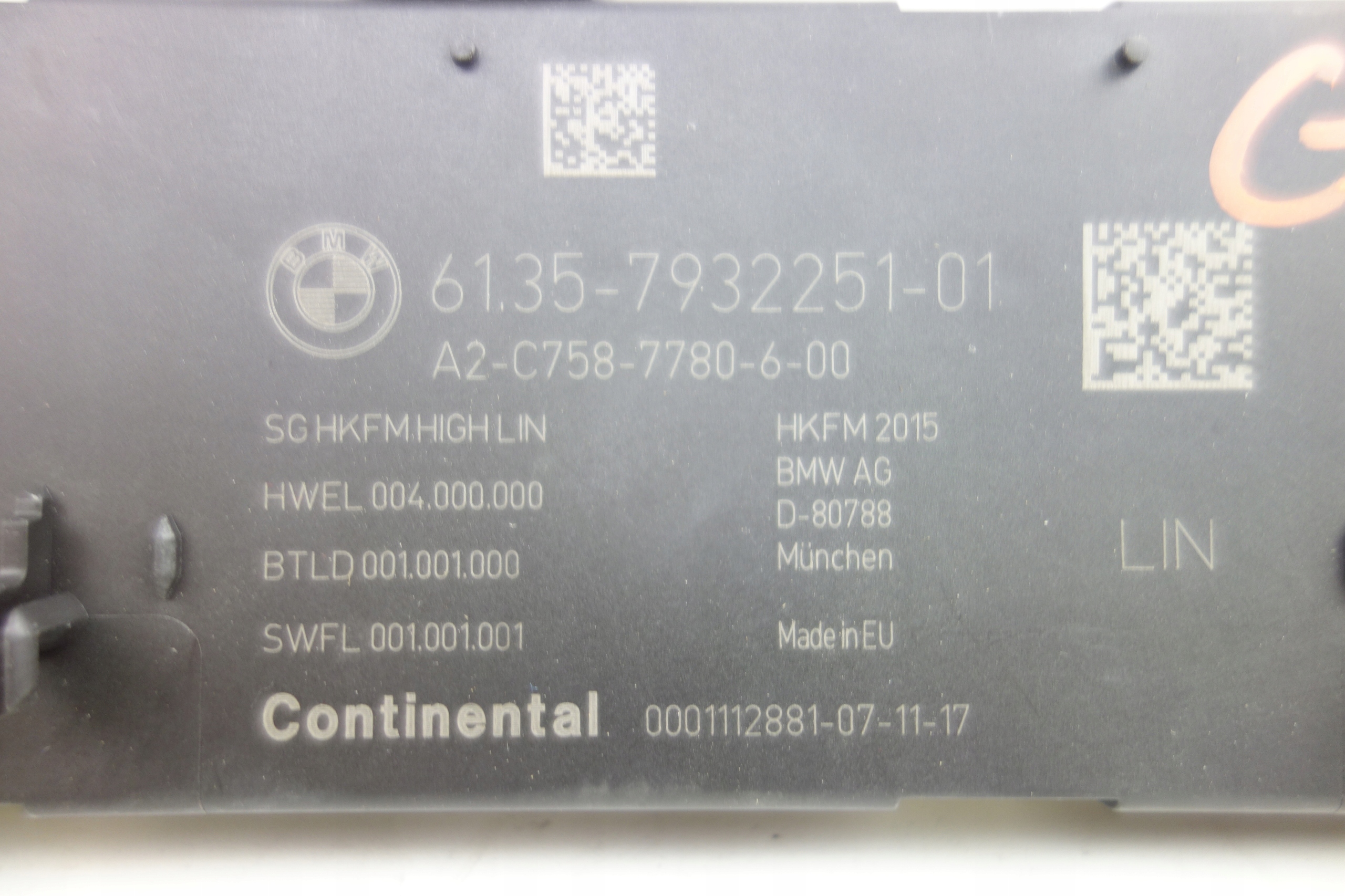 module control unit bonnet BMW X5 G05 X6 G06 7932251