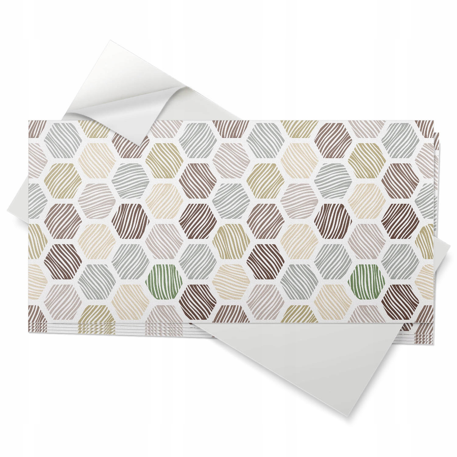 Sada dlaždic Vinyl Pvc 6 ks 60x30 cm Hexagonální vzor s linkami
