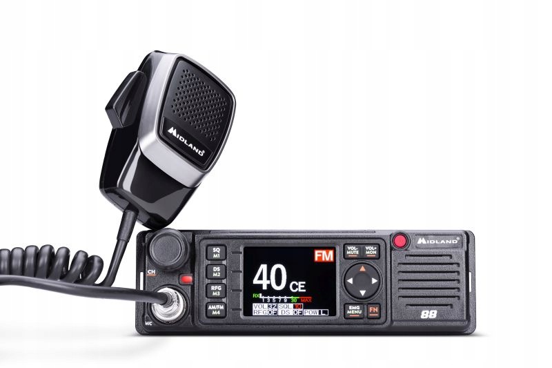 Cb rádio Alan Midland M-88 (výkon vysílače – 4 W, napájecí napětí –