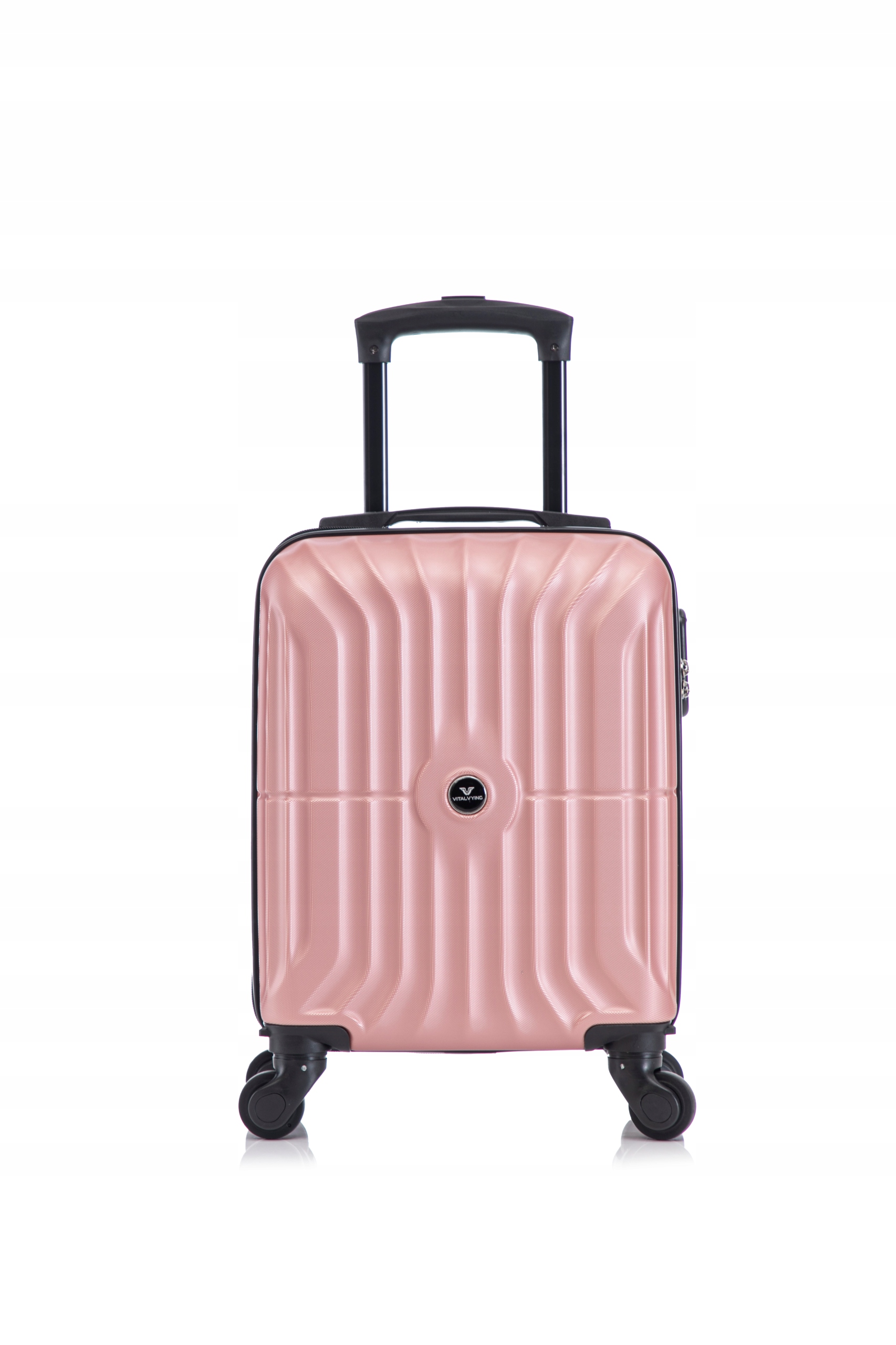 Mały bagaż podręczny 40X30X20ABS z odpinanymi kółkami Ryanair Różowe złoto