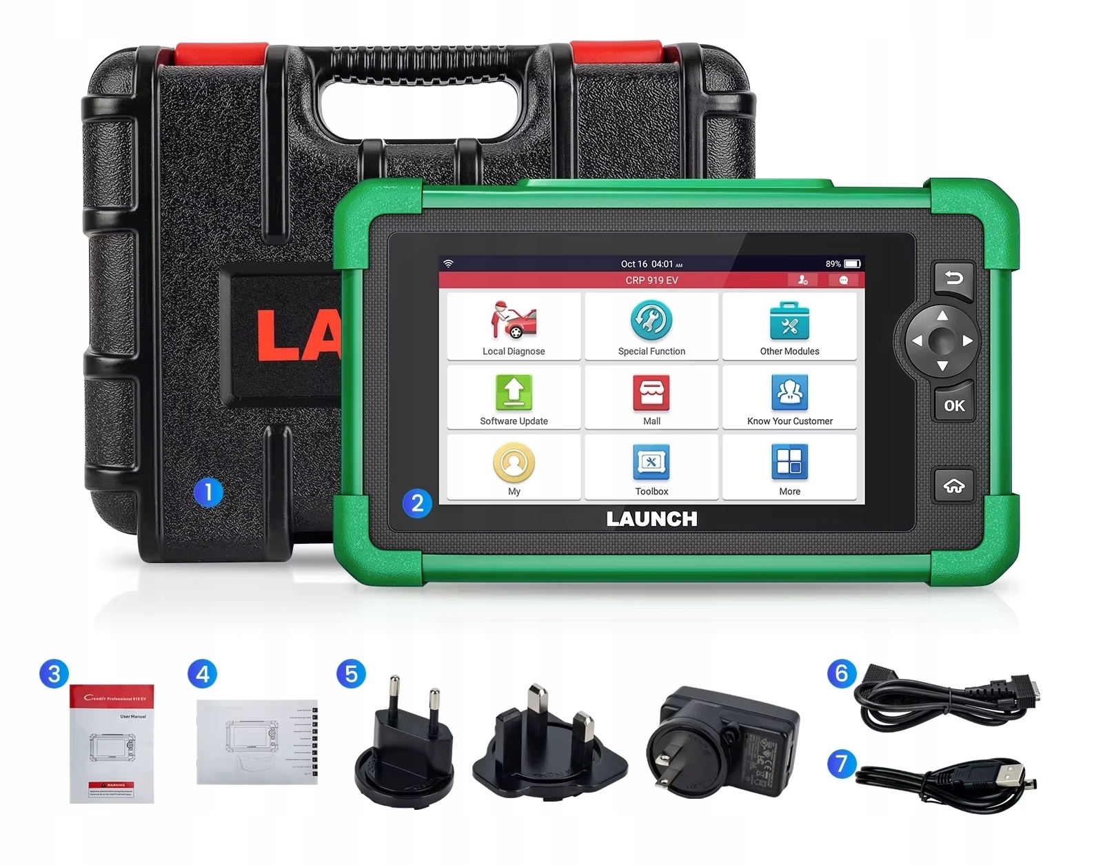 Diagnostické Rozhranie Pre Elektrické Vozidlá Launch CRP919 Ev Bateri