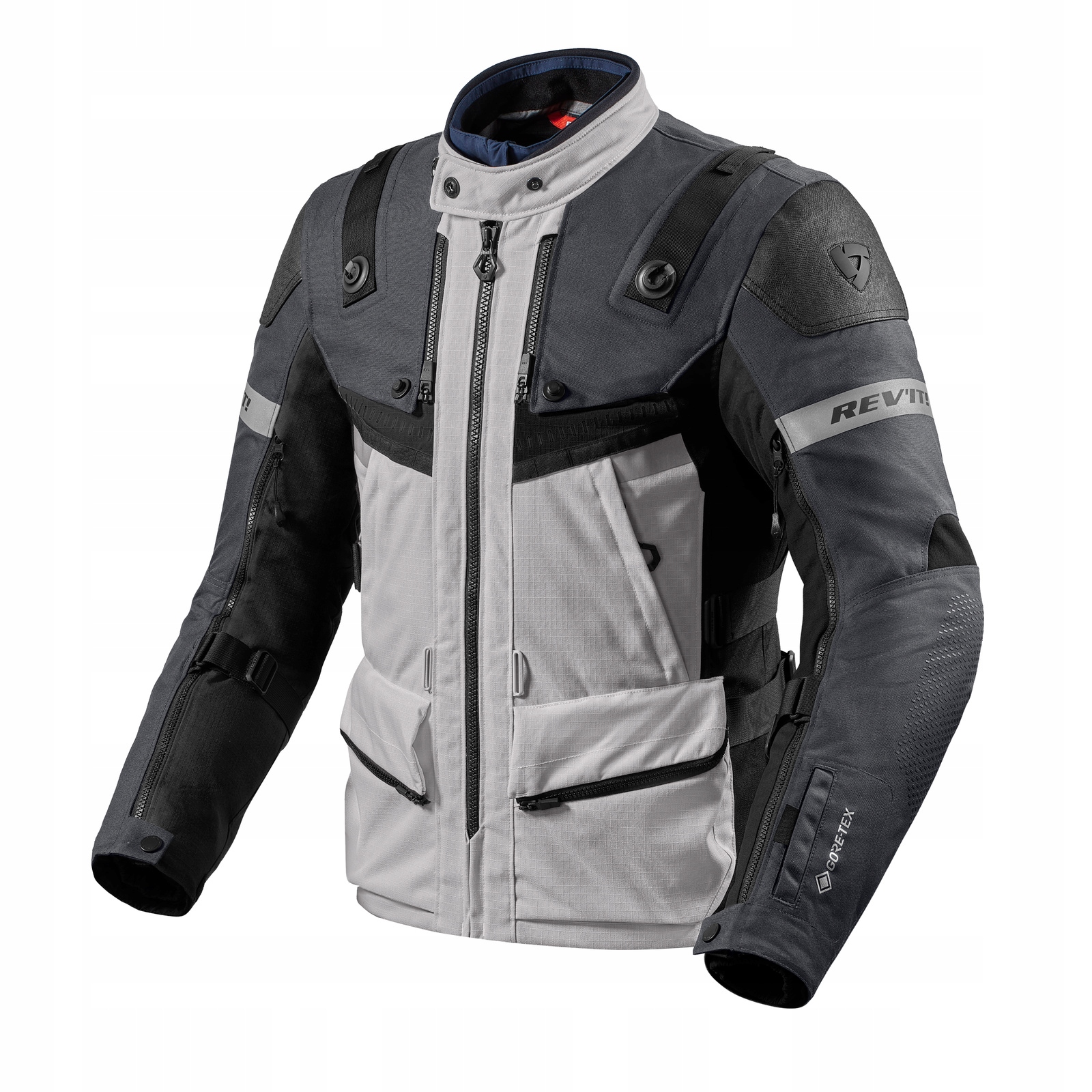 Turistická motocyklová bunda Rev'it Defender 3 Gtx strieborno-šedá M