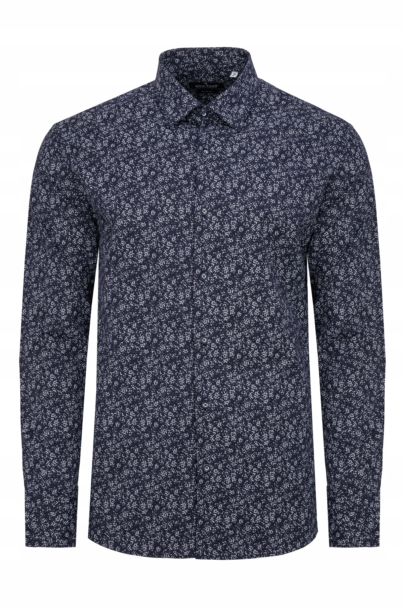 Modrá pánská košile Slim Fit se vzorem elegantních kalhot Casual XL/44