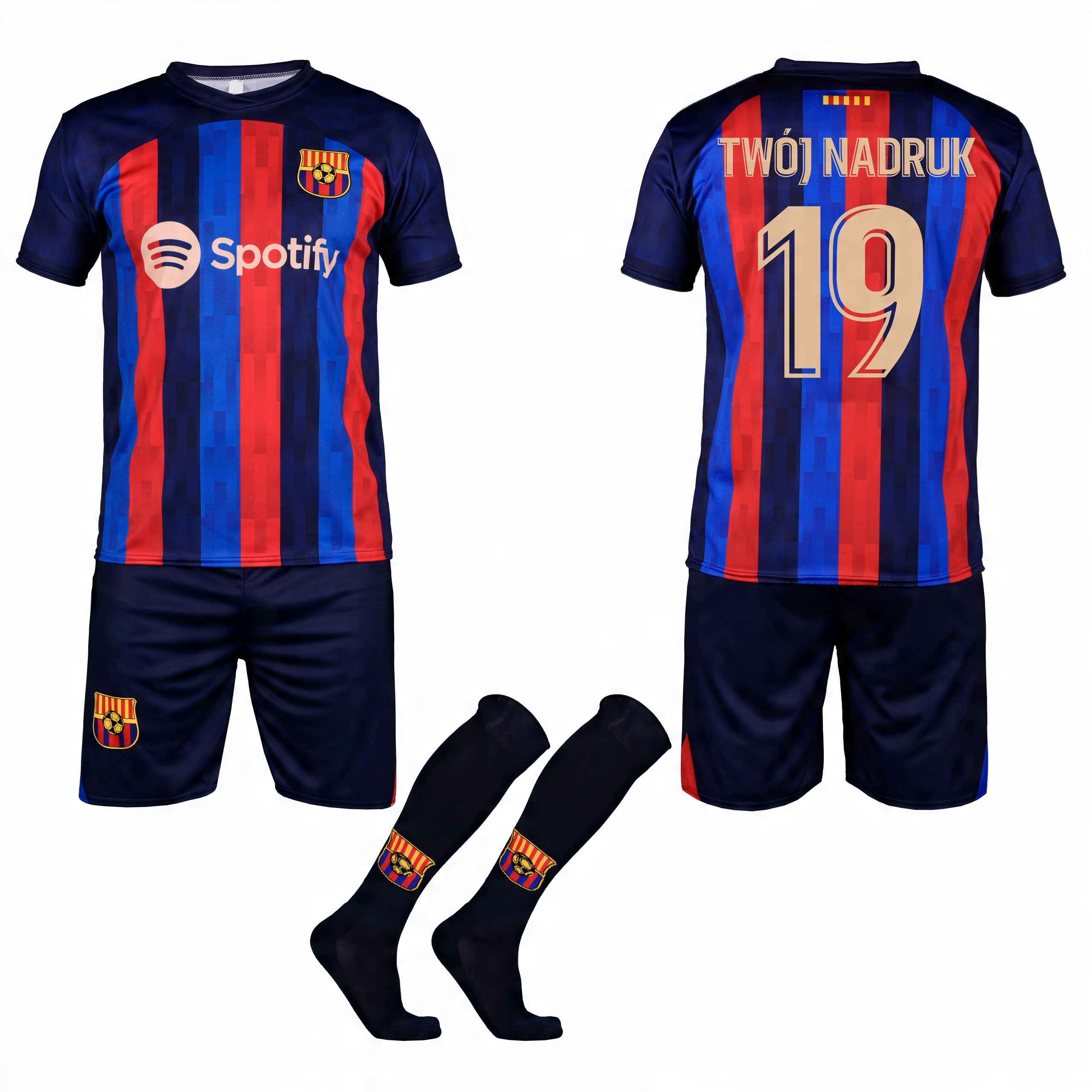 

Strój z getrami Barcelona Twój Nadruk 140 cm