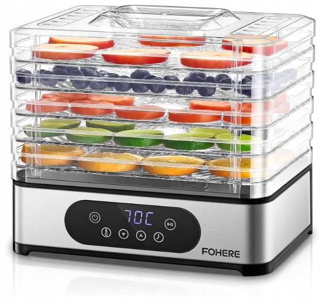 Fohere Sušička hub z nerezové oceli, Led displej, 420 W