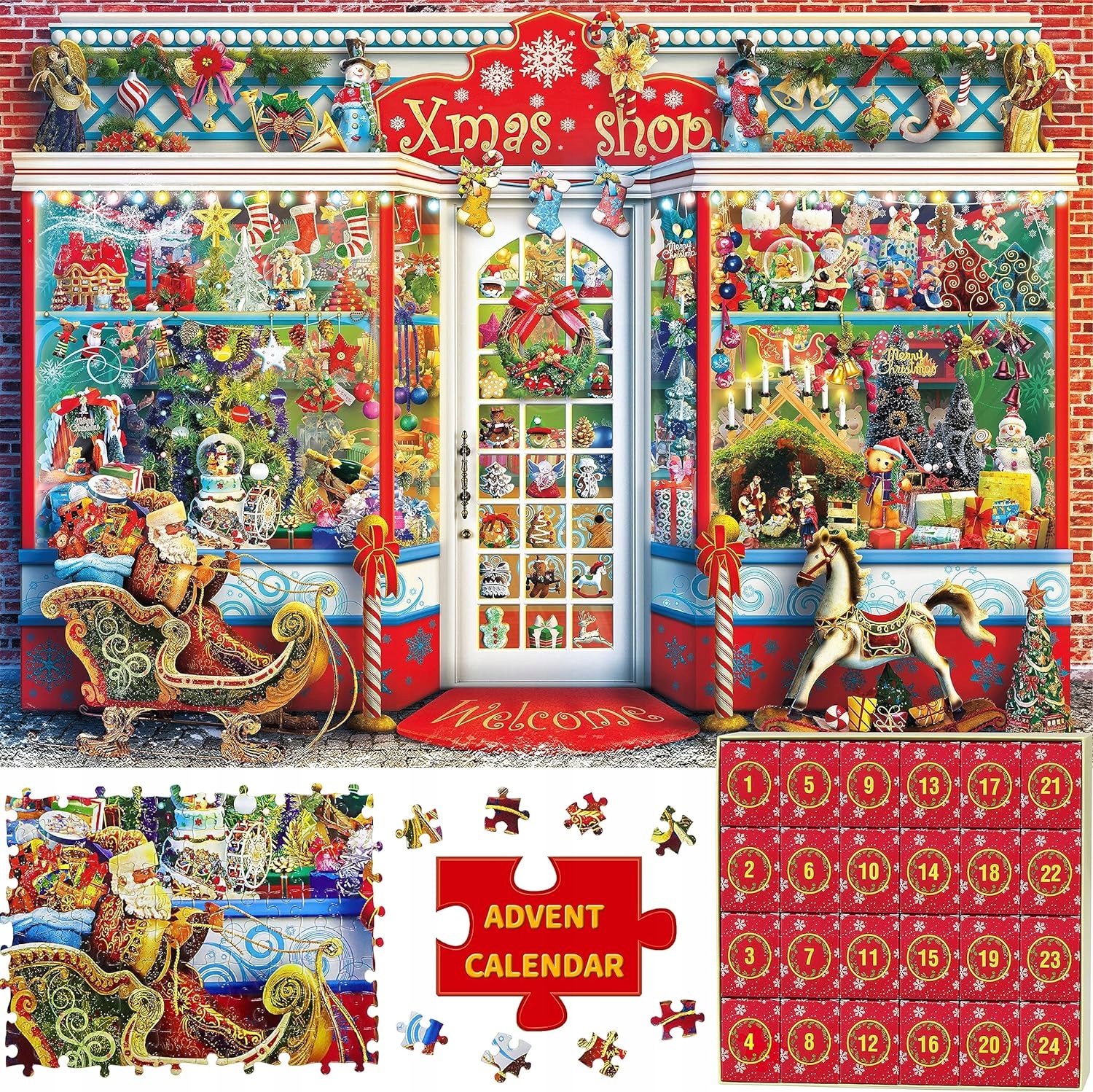 KALENDARZ ADWENTOWY PUZZLE ŚWIĄTECZNE EMPORIUM - 1008 EL Marka bez marki