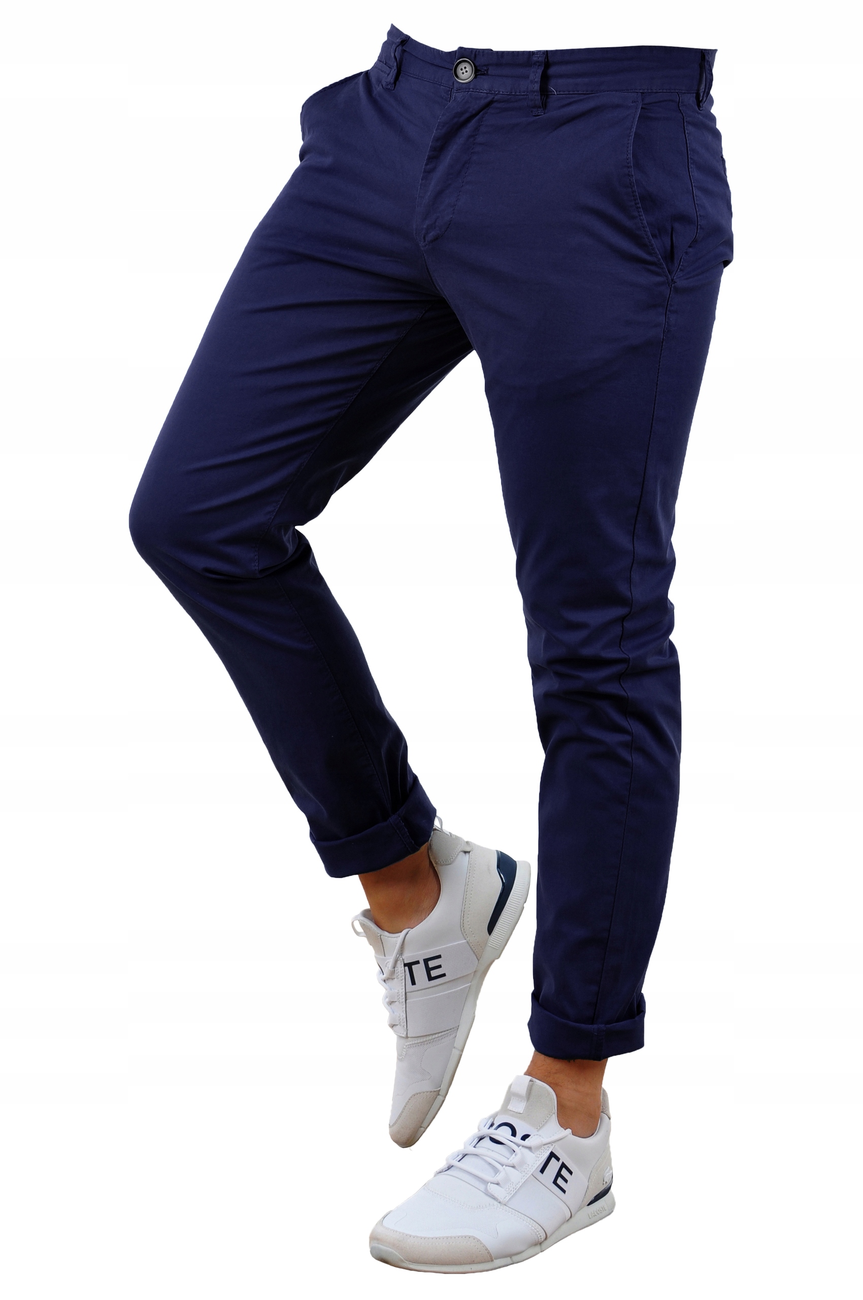 JP43 roz. 30 Eleganckie Spodnie męskie CHINOSY Długość nogawki długa