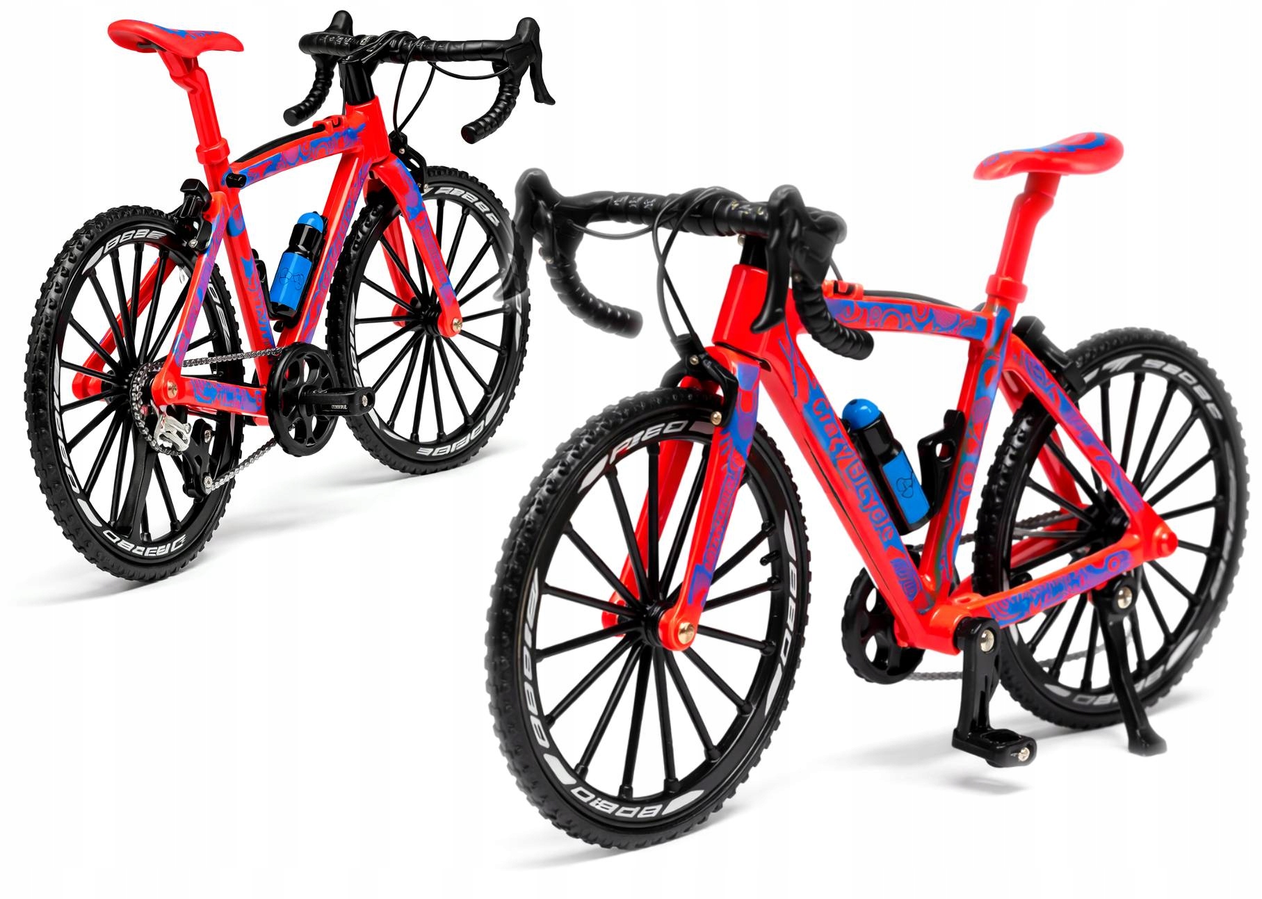 Finger Bike mini rower na palce Mtb Bmx czerwono-niebieski Gadżet zabawka