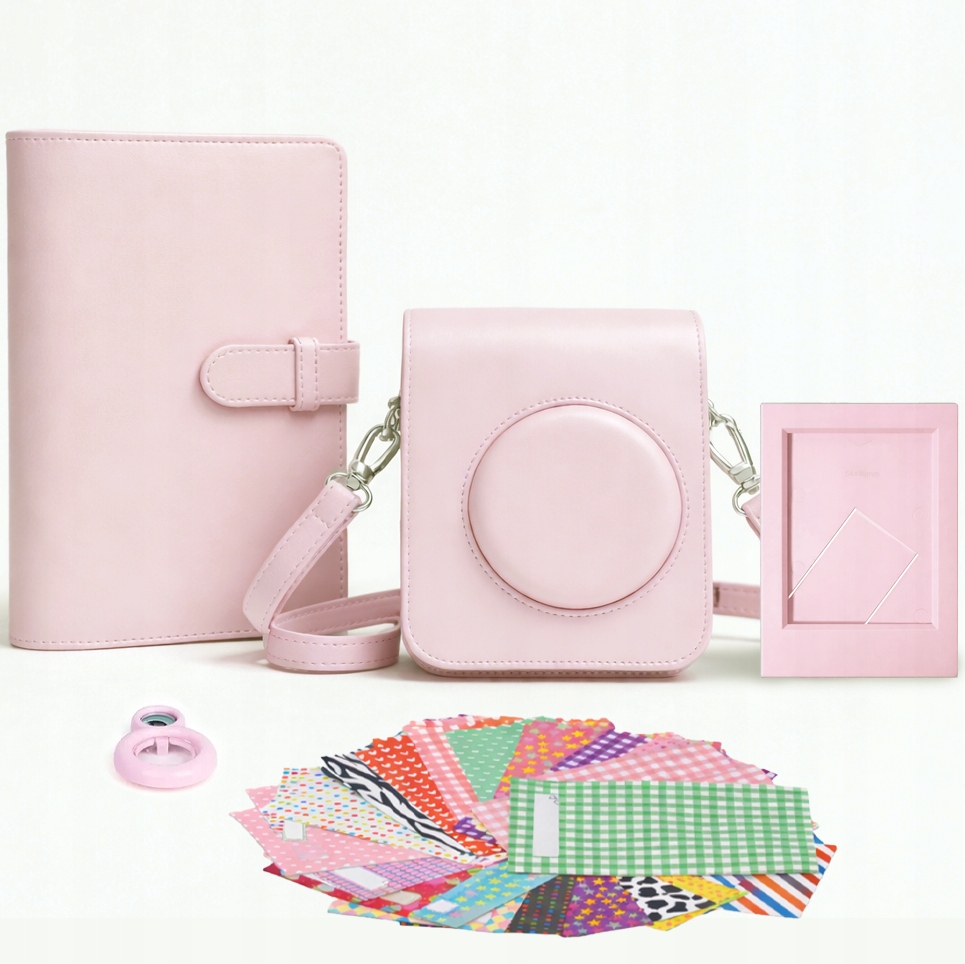 Sada příslušenství pro Instax Mini 12, Album, Pouzdro, Rámeček, Samolepky, Zrcátko