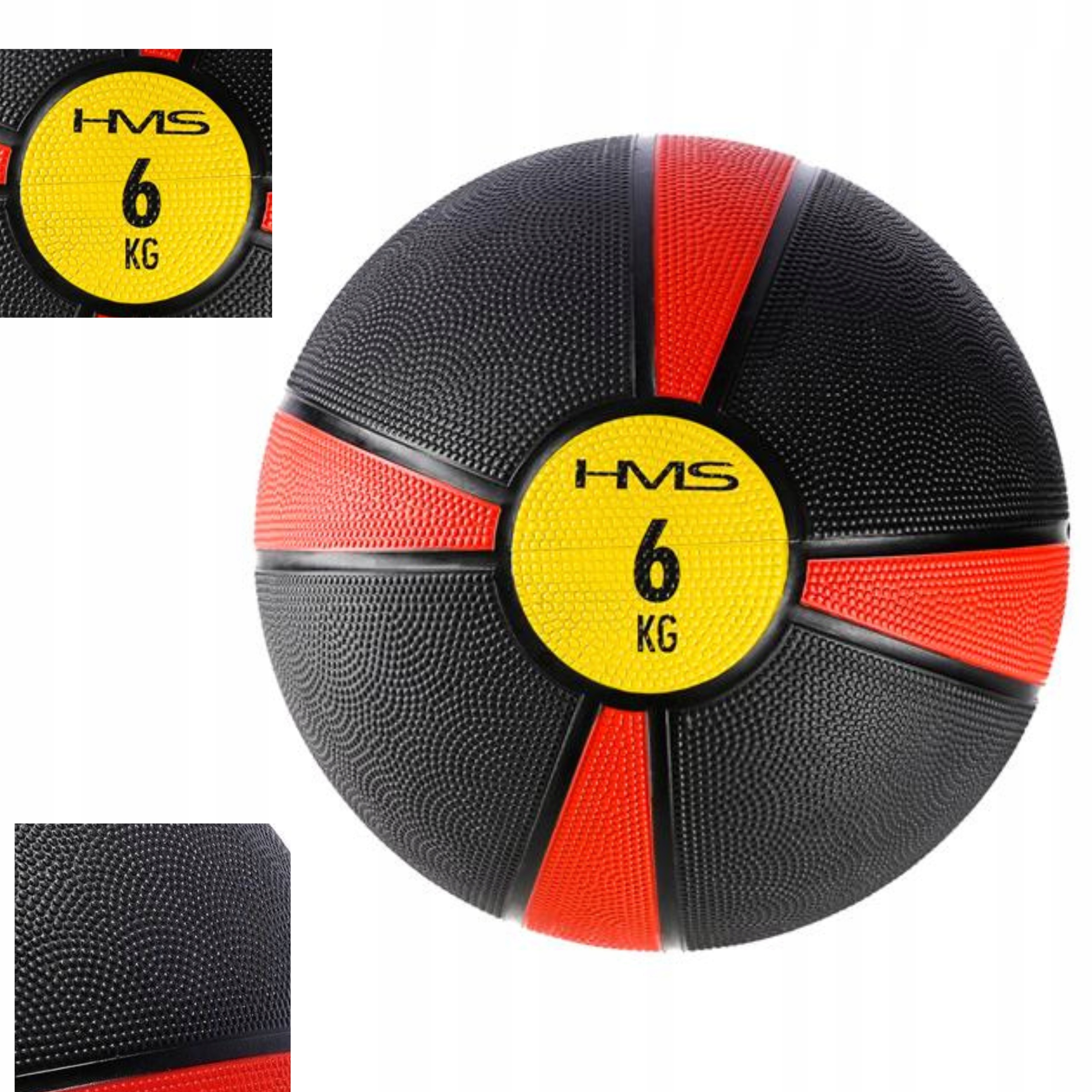 Lékařský Crossfitový míč 6 Kg Hms Gumový, odolný pro trénink a fitness