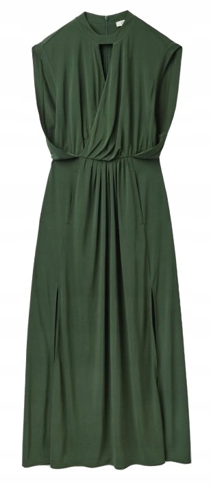 Šaty Cos Zelené Drapované Maxi vel. M