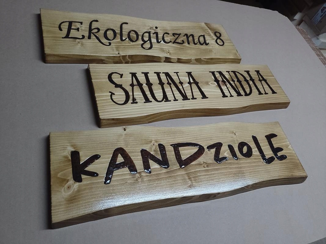Szyld drewniany tablica tabliczka adresowa 50cm Kod producenta 001