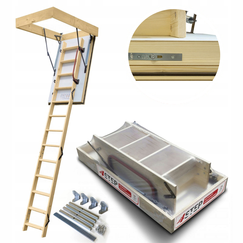 Půdní schody Extreme 76 mm 120 x 70 0,55 W H305 cm Montážní sada