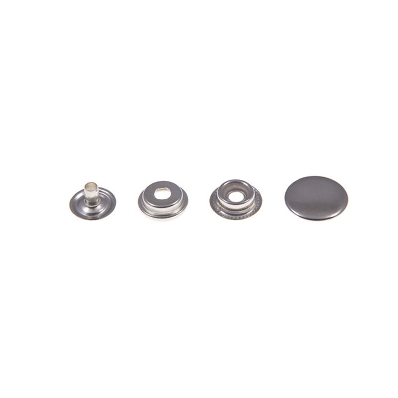 Zatrzaski napy metalowe 10 kpl srebrne 15 mm