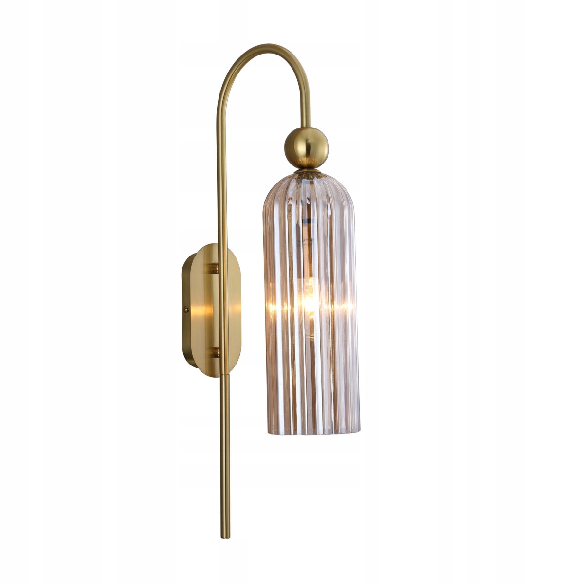 Jantarově zlatá osvětlovací lampa Piega, nástěnné svítidlo do obývacího pokoje a ložnice