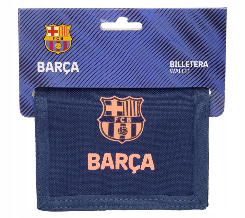 PORTFEL NA RZEP FC BARCELONA TEAM NAVY BLUE&ORANGE SAFTA
