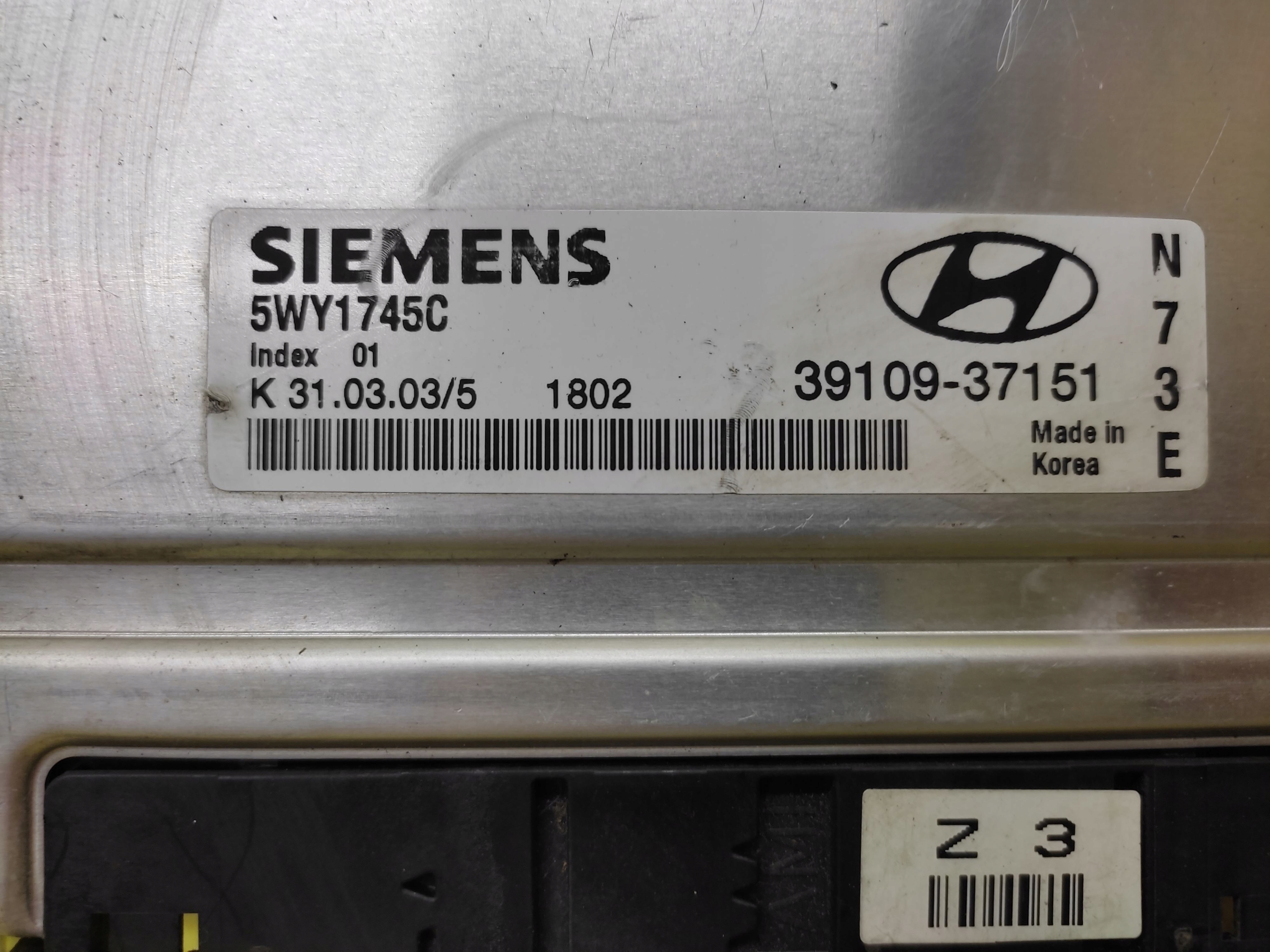 HYUNDAI SONATA III 2.7 V6 control unit of the engine