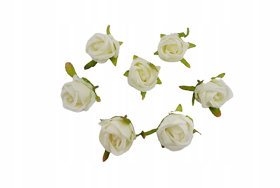 RÓŻA / RÓŻYCZKI / GŁÓWKI /białe/ 12 szt.