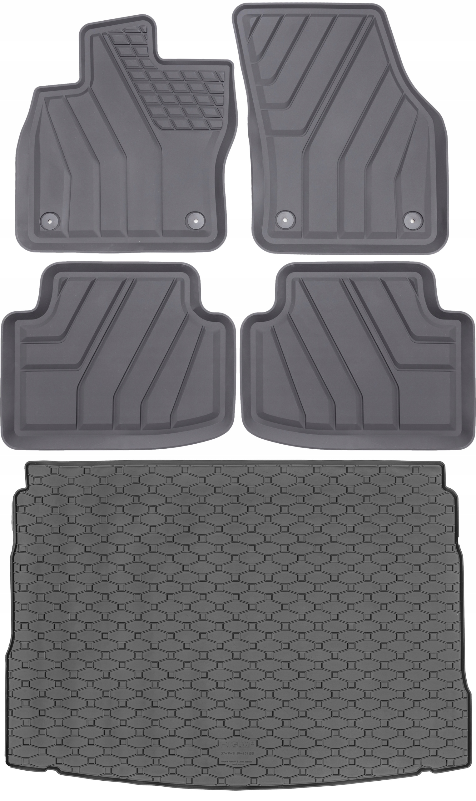 Volkswagen Tiguan II Suv 2016 – rohož batožinového priestoru gumové rohože