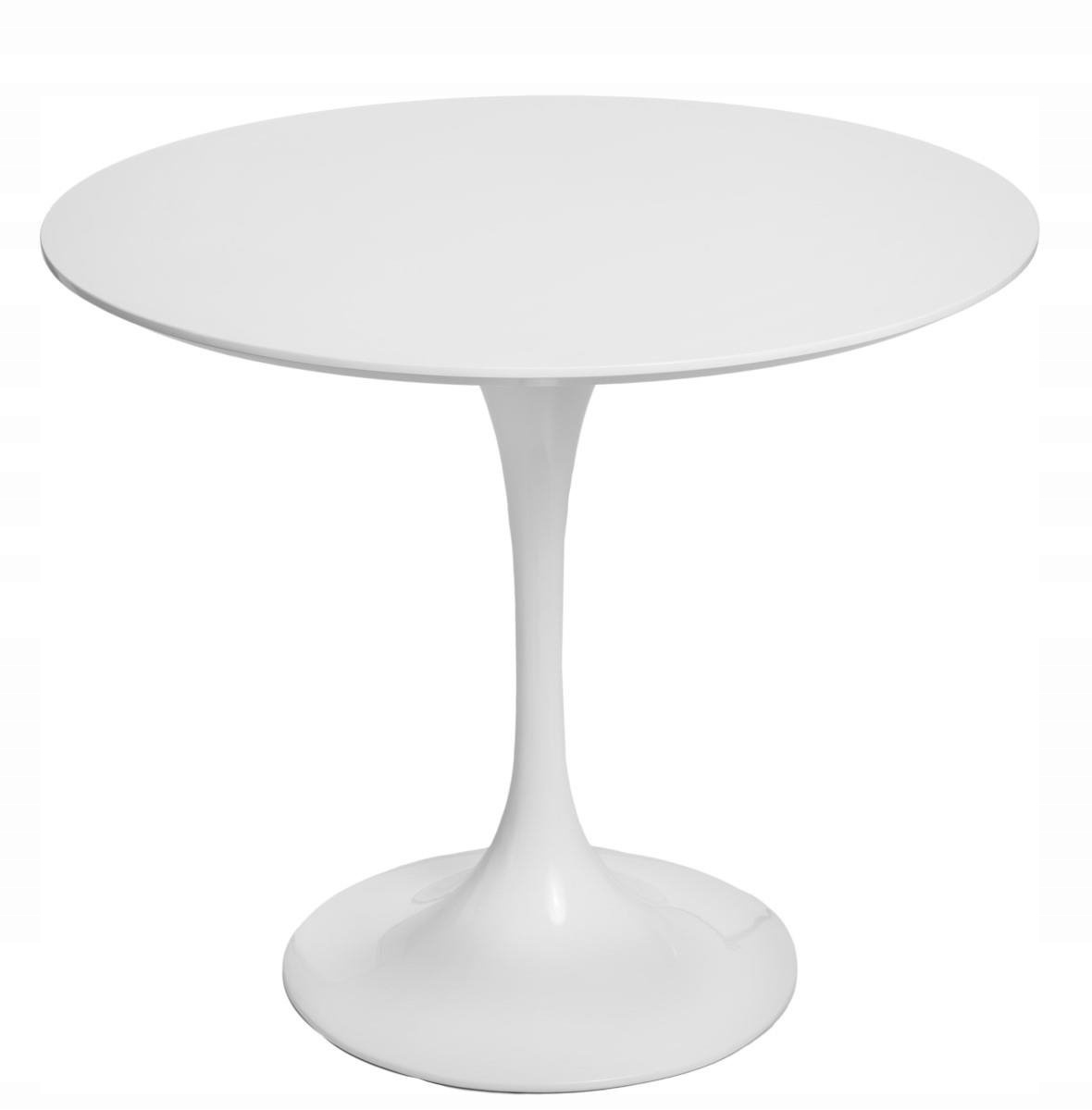 Biely Okrúhly Stôl Fiber 90 insp. Tulip Table Mdf