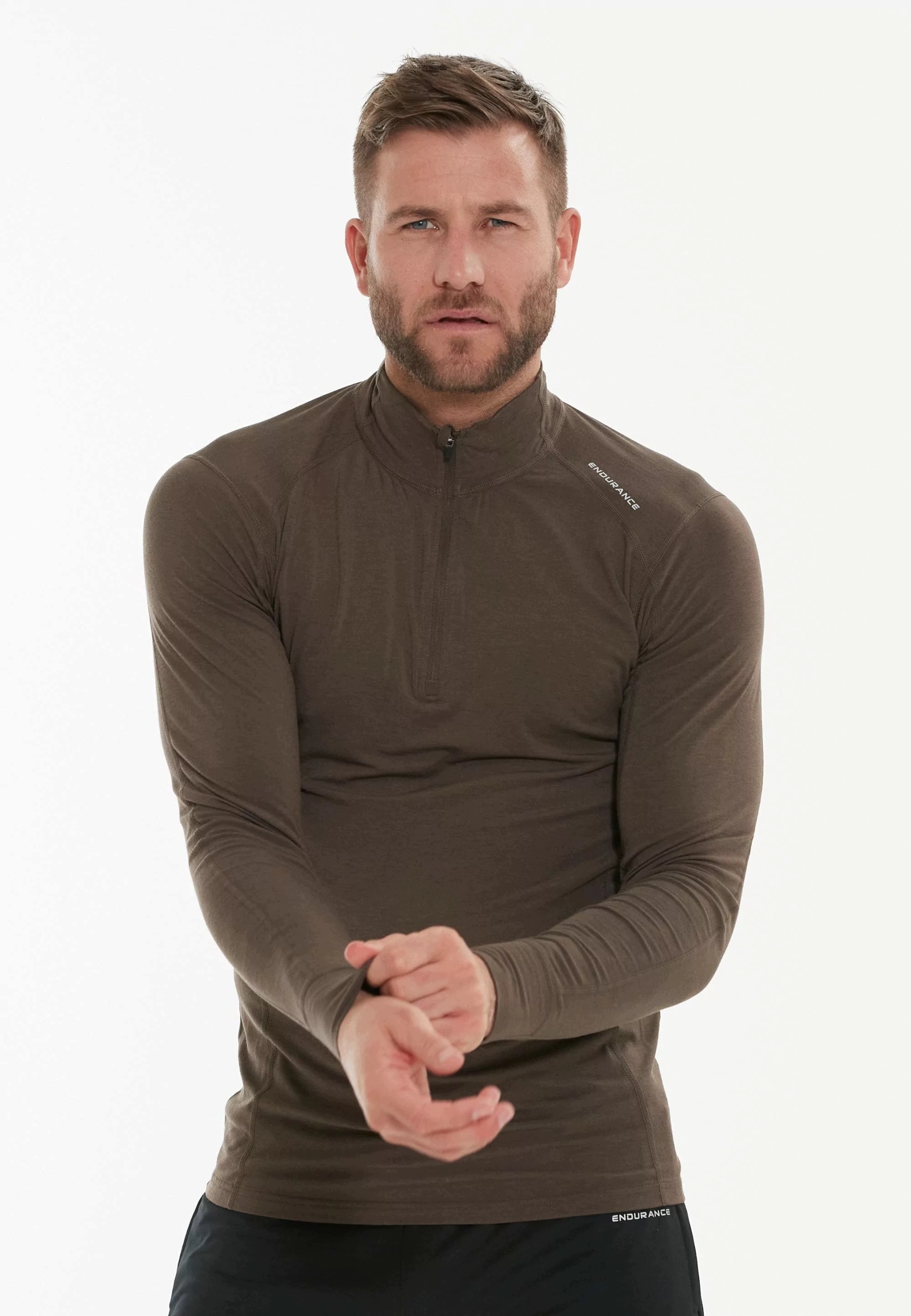 Bluza midlayer męska Lyee Bamboo Wool Brązowy S