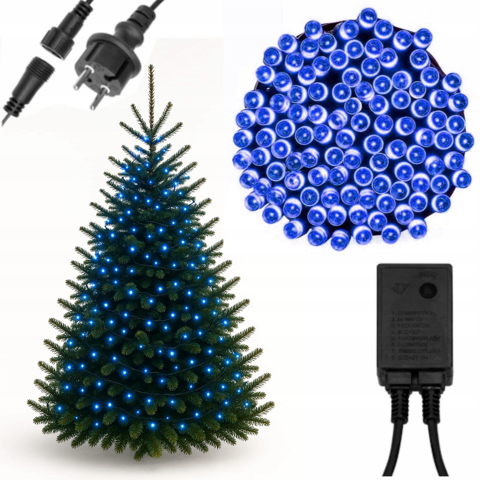 Vánoční Osvětlení Na Stromeček 1000 Led Venkovní Programátor Modré
