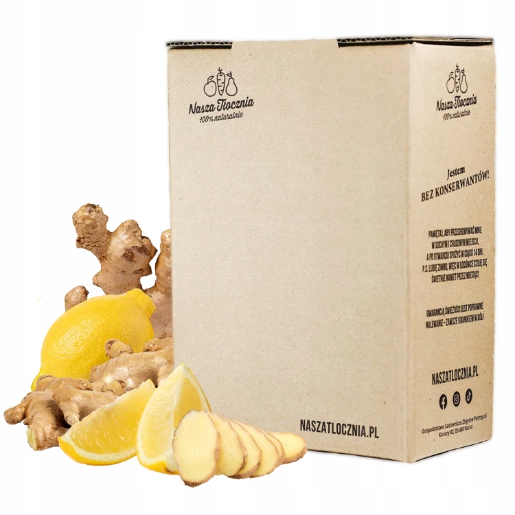 Šťáva Ze Zázvoru 100% Nasza Tłocznia lisovaný za studena Přírodní Nfc 3L