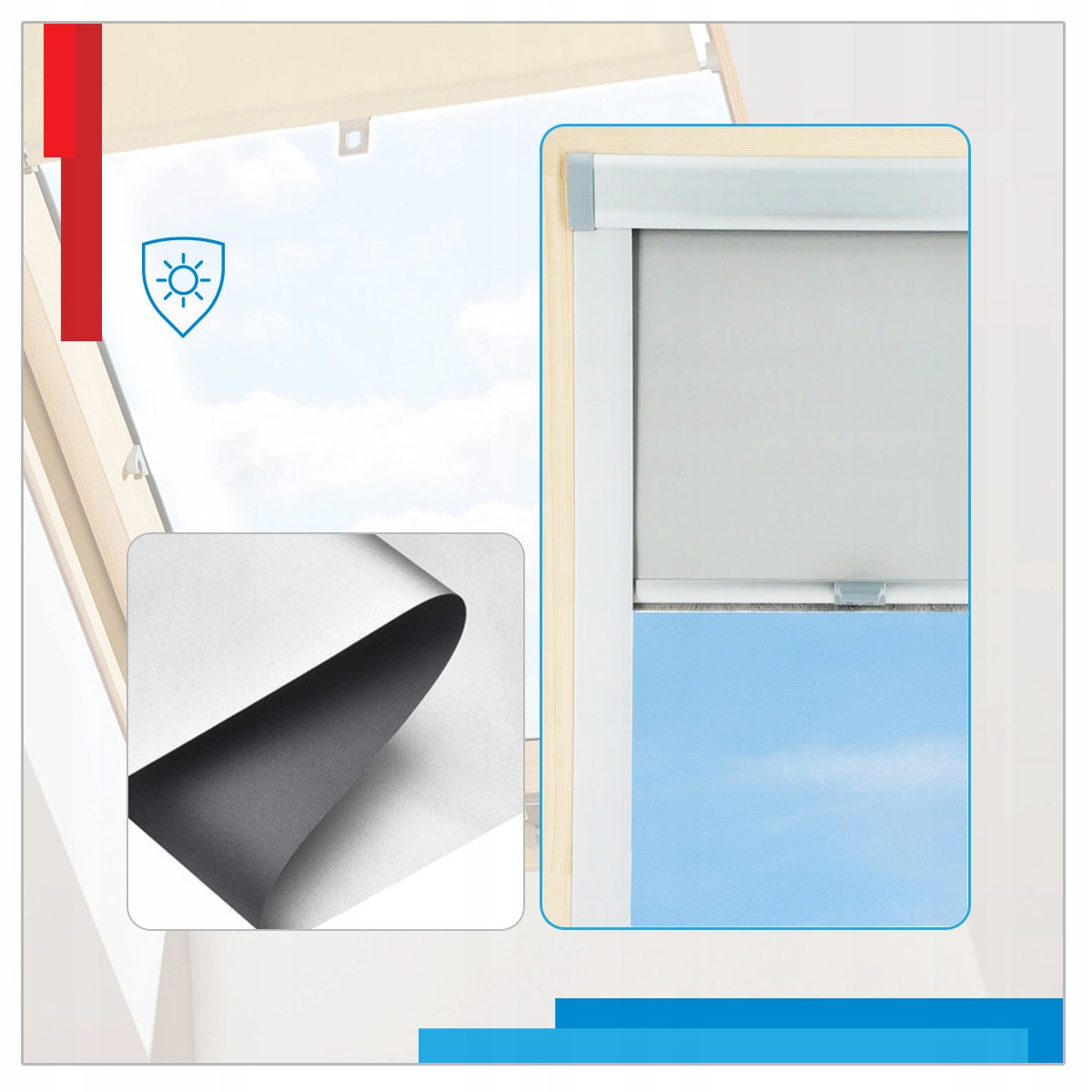 ROLETA DACHOWA ZACIEMNIAJĄCA DO OKNA FAKRO 66x118 Model okna 66x118 FAKRO