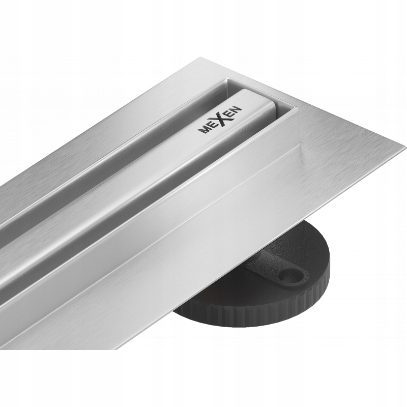 Mexen Flat 360° Slim odtokový žľab otočný 80 cm, chrómová