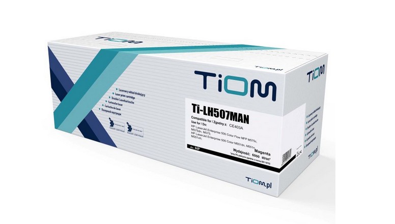 Toner Hp 507A CE403A 6 tisíc Magenta Červený Náhrada Tiom M575f M551