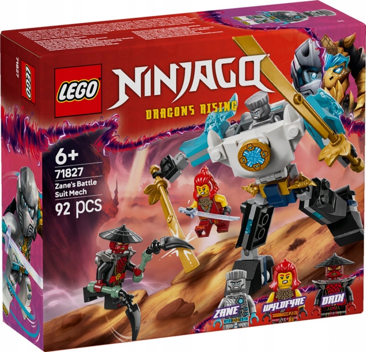 Lego Stavebnice Ninjago 71827 Mech v bojovém brnění Zanea