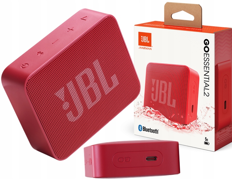 Głośnik mobilny Jbl Go Essential 2 Czerwony Bluetooth IP67 Usb-c