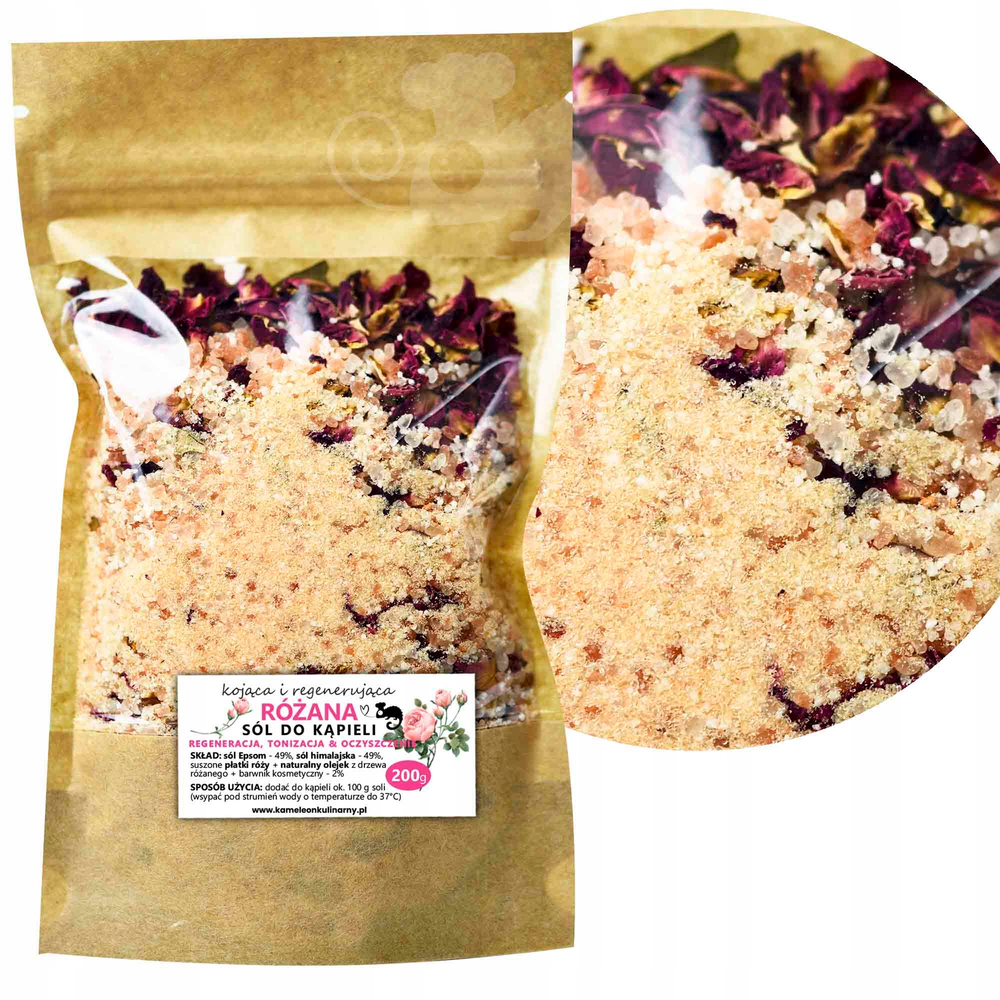 

Różana Sól Do Kąpieli regenerująca tonizująca 200g