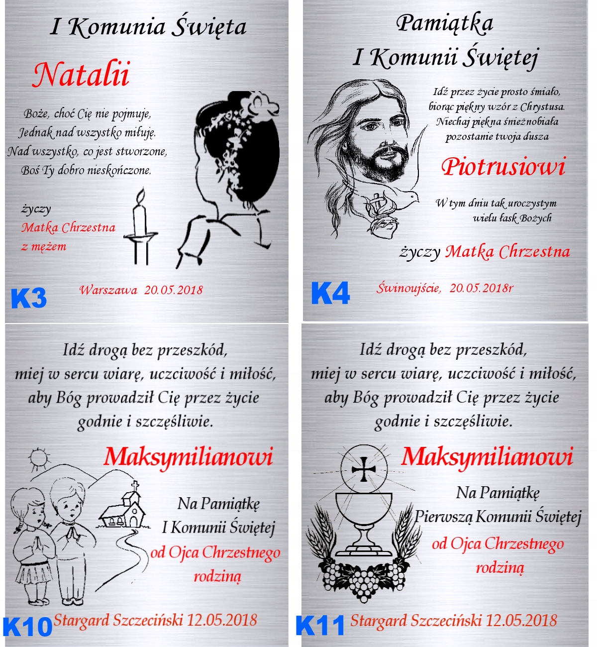 Srebrny Łańcuszek 925 Medalik Aniołek Grawer Płeć kobieta