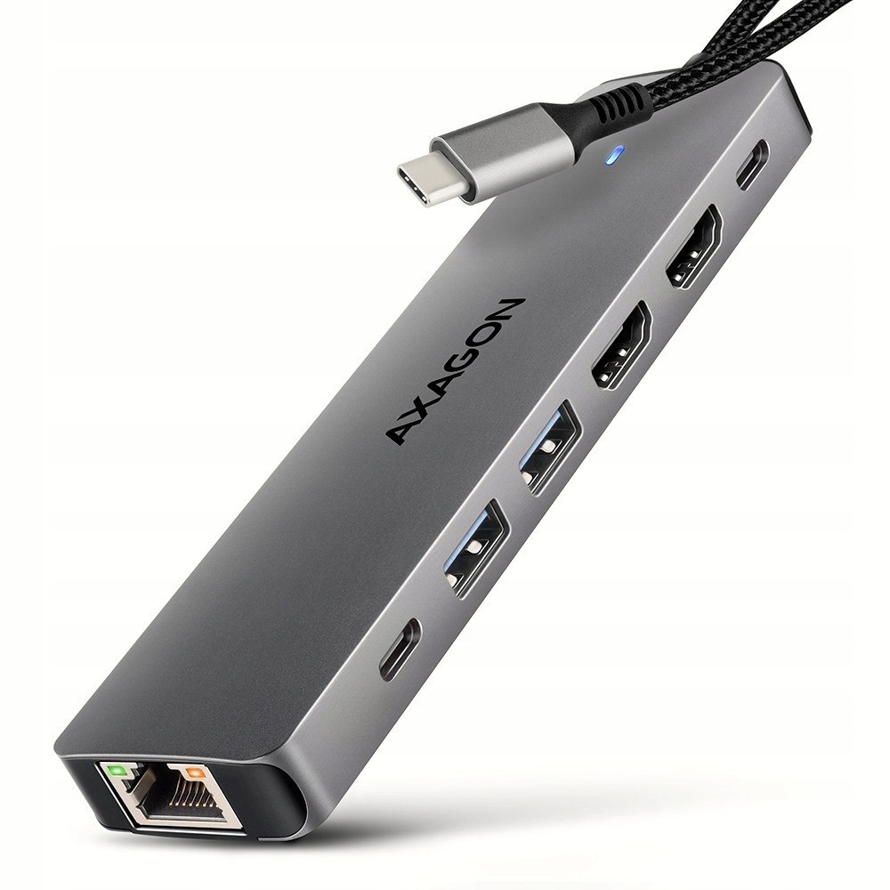 HMC-7HX2 Wieloportovy hub Usb 7in1, 5Gbps, 2x Usb-a, 1x Usb-c, 2x Hdmi 4K/6