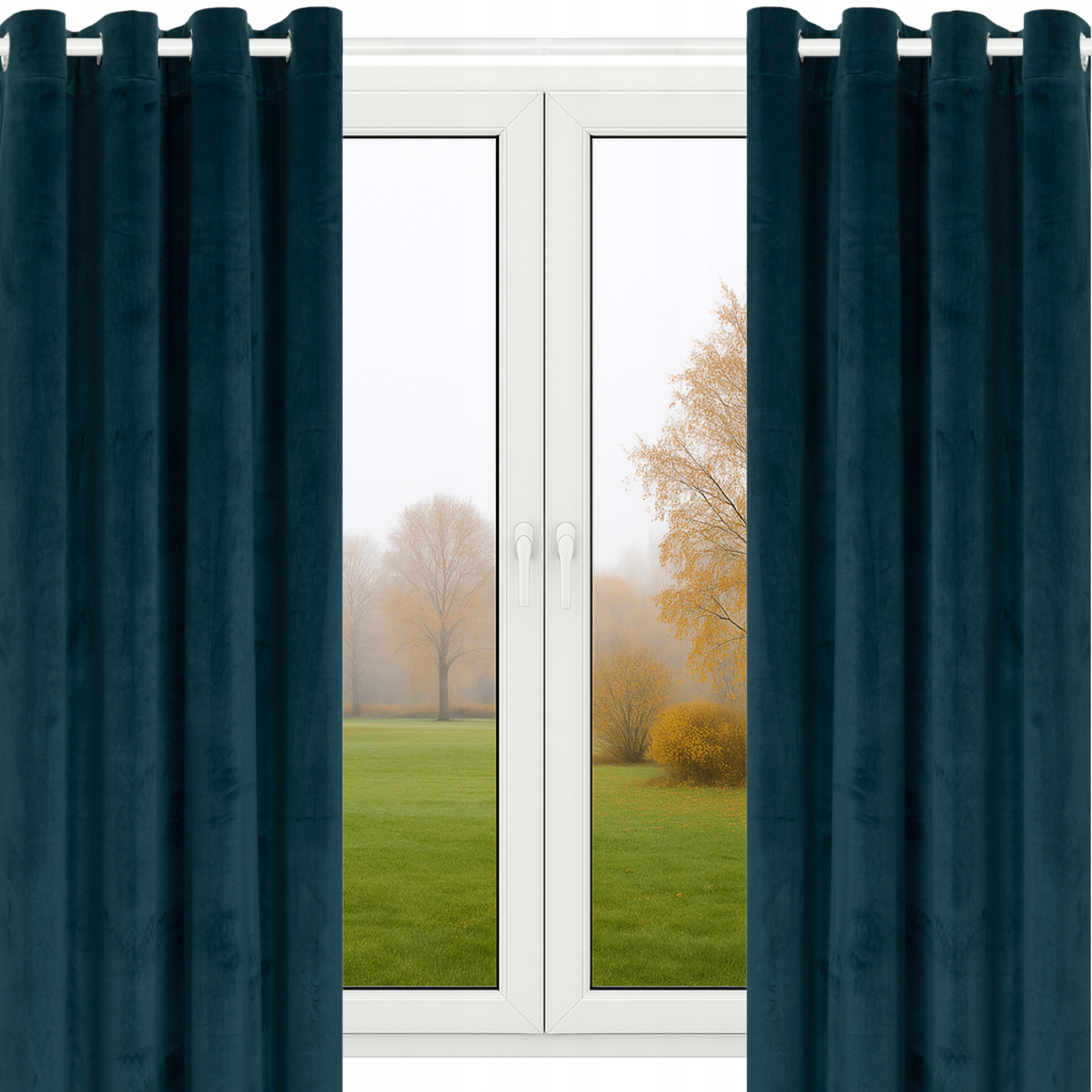 Velurové Záclony Na Průchodkách 140x260 Silné Záclony Polské Tyrkysové