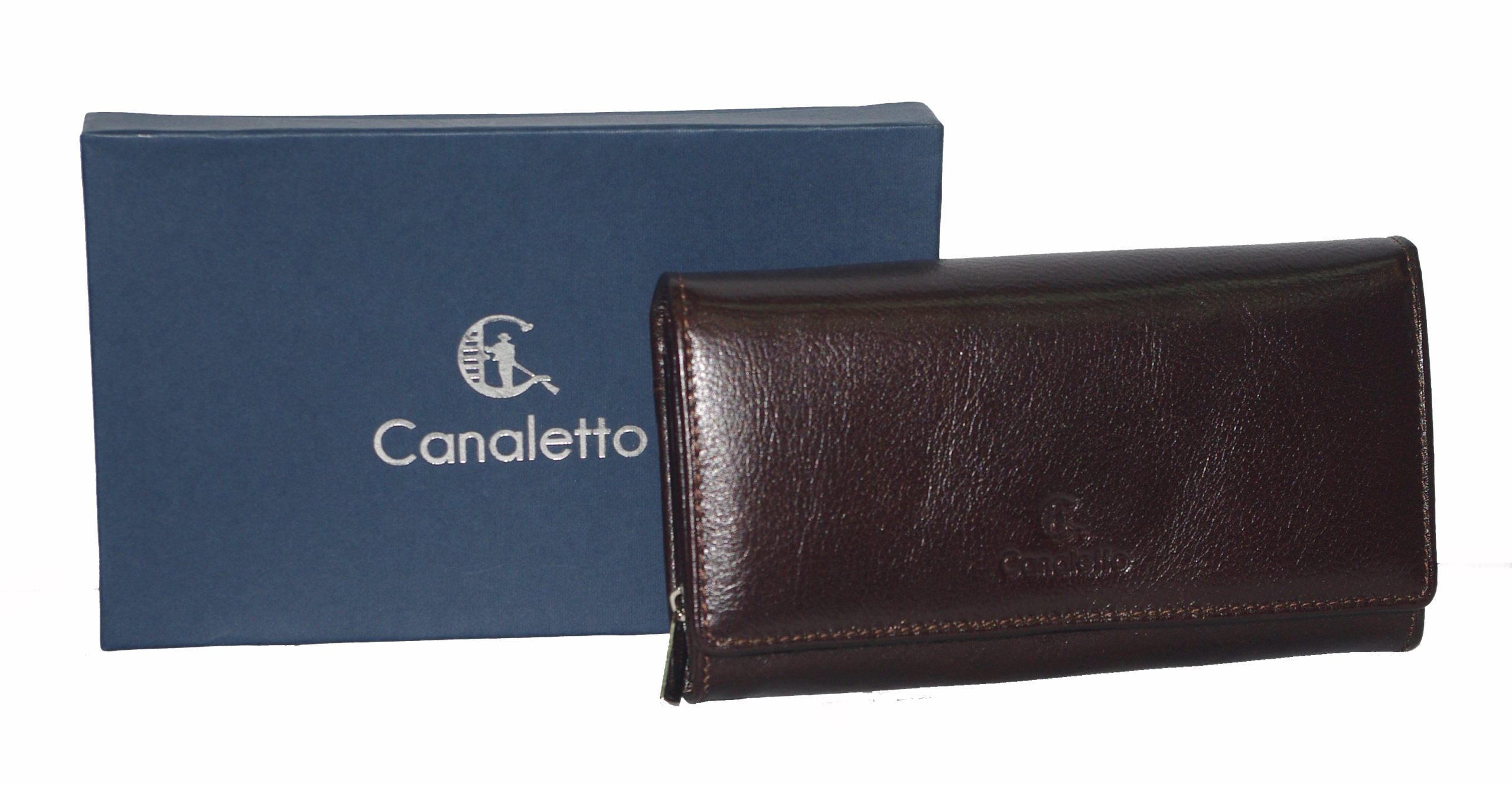 Canaletto dámská peněženka Rfid z přírodní kůže, tmavě hnědá