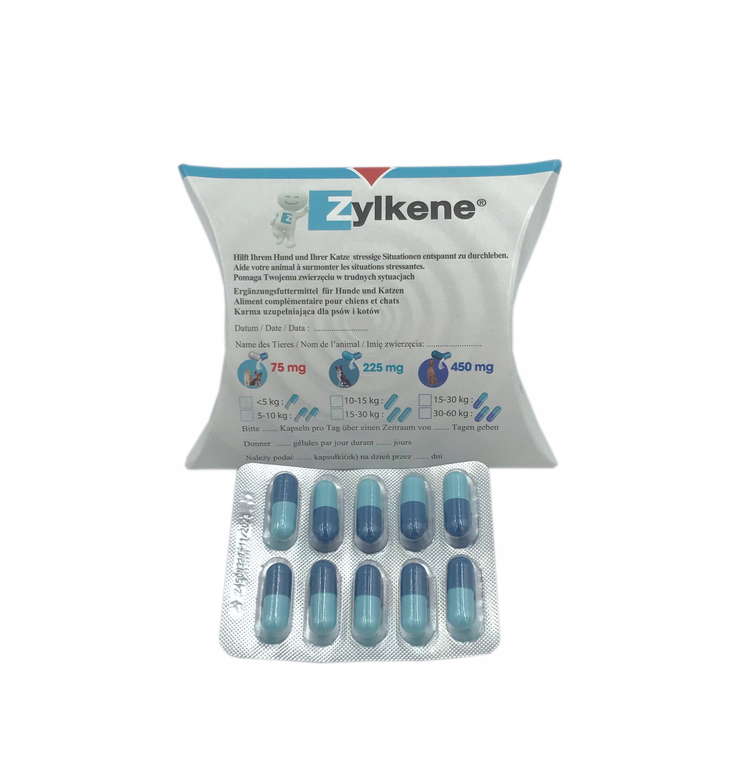 Levně Zylkene 450 mg na stres pro psy 15-60 kg blistr 10 Ks