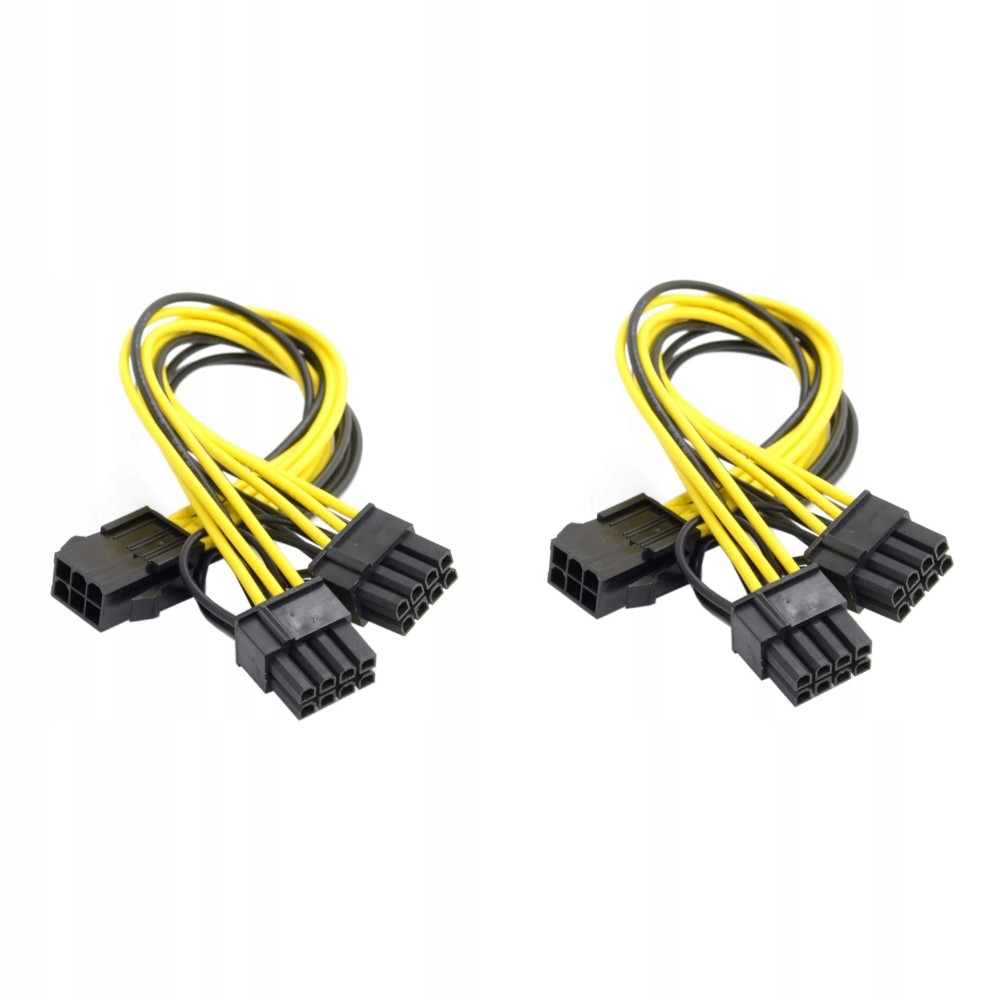 6Pin Male to Dual 8Pin Power Cable