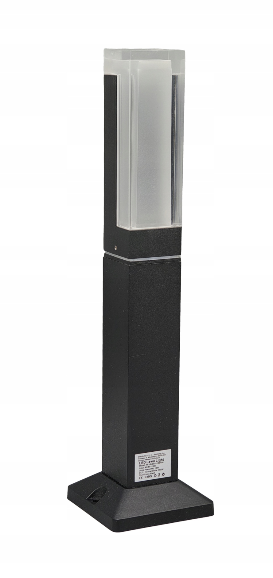 Led zahradní lampa 10W, výška 40 cm, jasné světlo