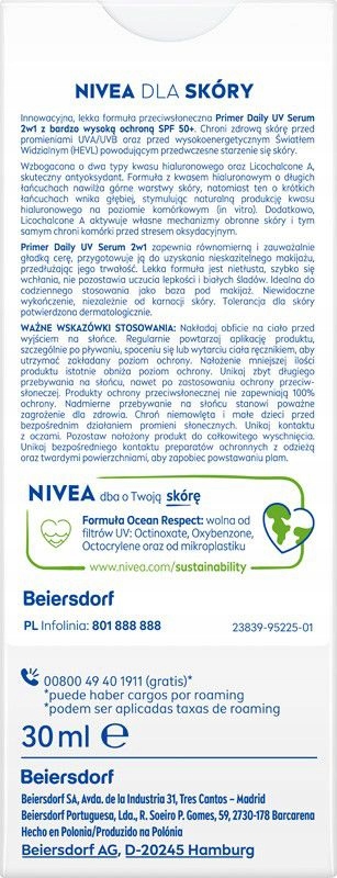Nivea Sun Serum Spf 50 Primer Denní 30ML