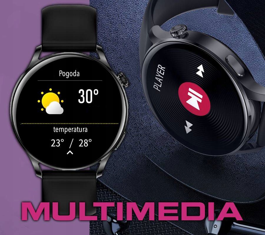 SMARTWATCH RUBICON RNCE81 PULS GŁOŚNIK MIKROFON Rodzaj baterii akumulator litowo-polimerowy
