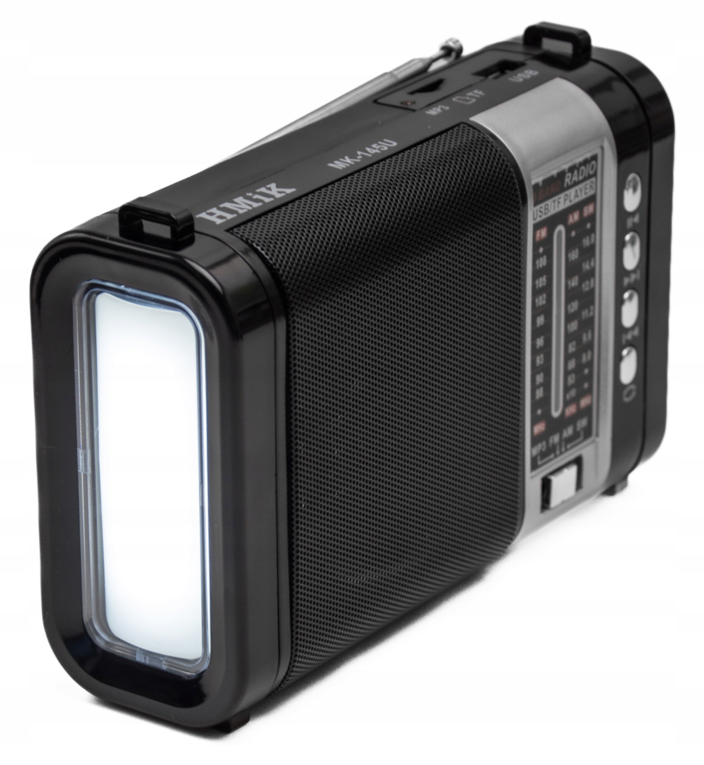 Radio Am Fm Karty Sd Usb Flash Disk Basová Svítilna Aku