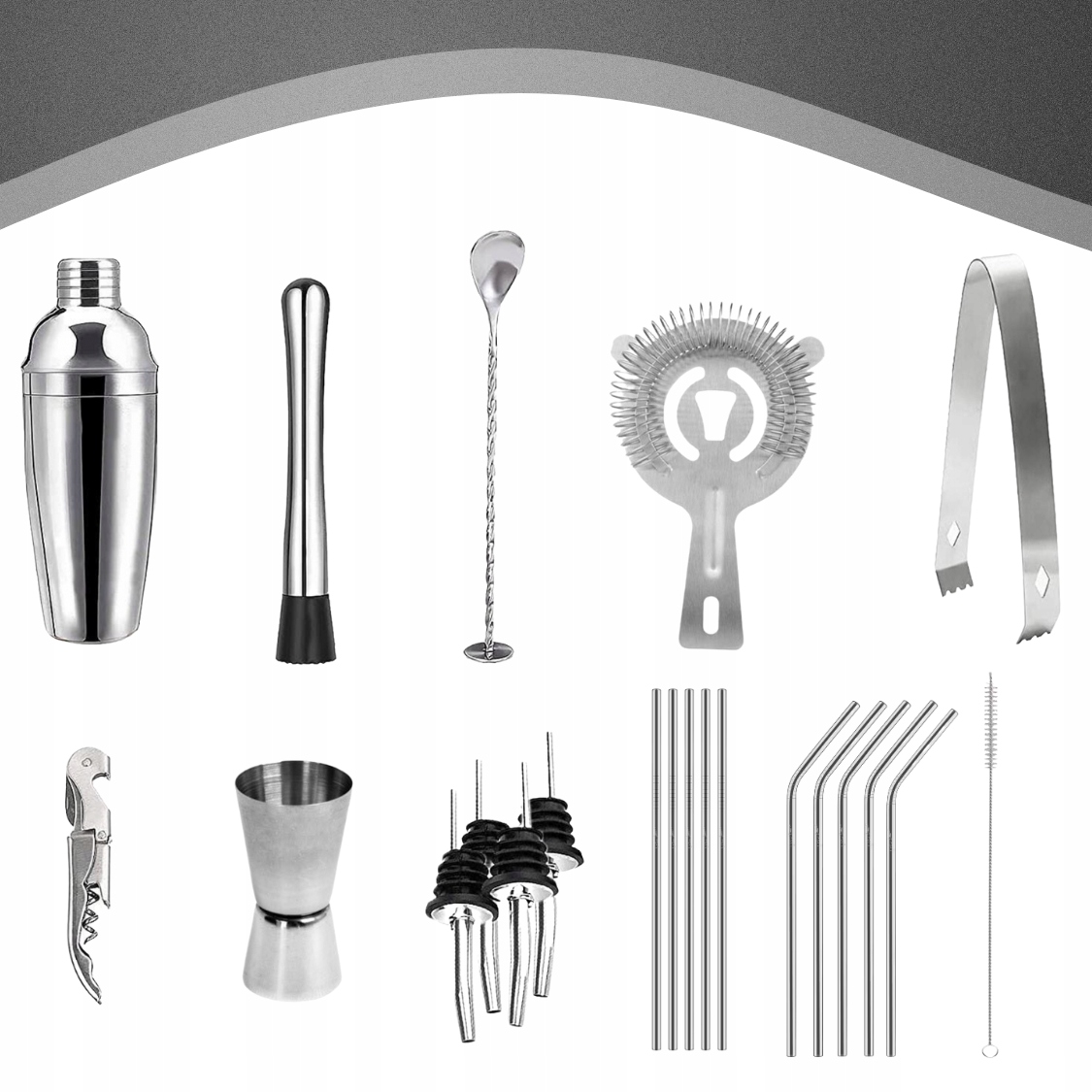 PROFESJONALNY ZESTAW BARMAŃSKI DO DRINKÓW SHAKER 23 ELEMENTY XXL ZESTAW EAN (GTIN) 6911562386508